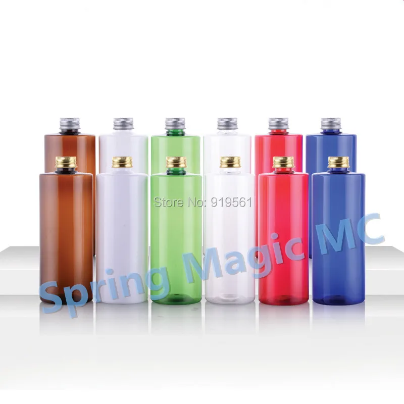 500 мл 6 видов цветов ПЭТ бутылка с золотой алюминиевой крышкой для геля