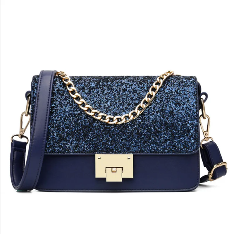 Женские сумки-мессенджеры расшитые блестками с цепочками на плечо мини-сумка 2019 |