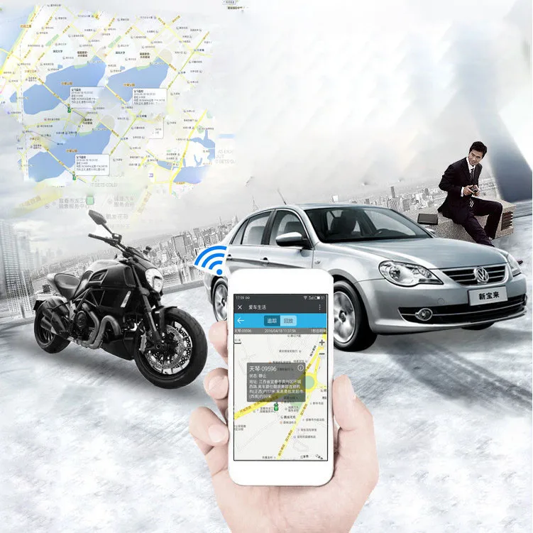 Миниатюрный GPS GPRS GSM трекер для автомобилей/мотоциклов в режиме реального