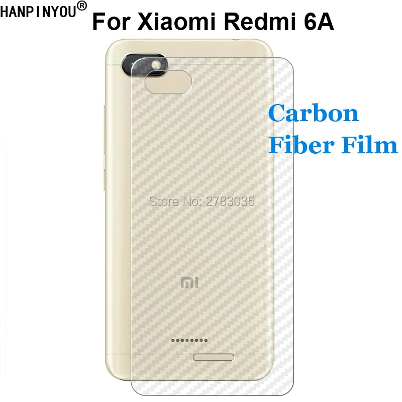 

For Xiaomi Redmi 6A 5.45" Durable 3D Anti-fingerprint Carbon Fiber Back Film Rear Screen Protector (Not Tempered Glass)