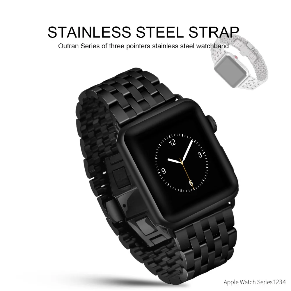 HOCO Металлический ремешок с пряжкой в виде бабочки для Apple Watch Series 5 4 3 2 1