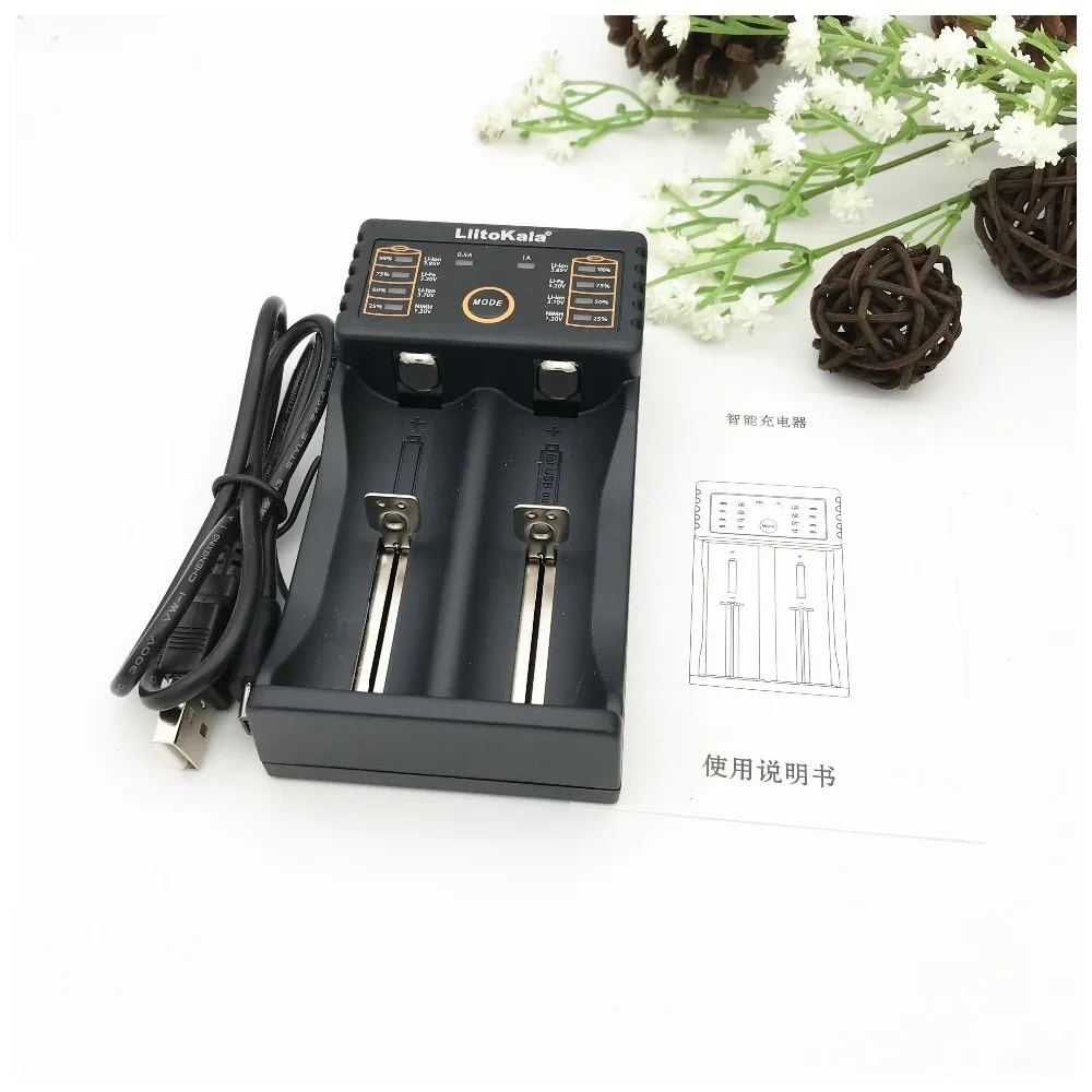 LiitoKala Lii-202 18650 зарядное устройство для 26650 16340 RCR123 14500 LiFePO4 1,2 в Ni-MH Ni-Cd перезаряжаемый аккумулятор