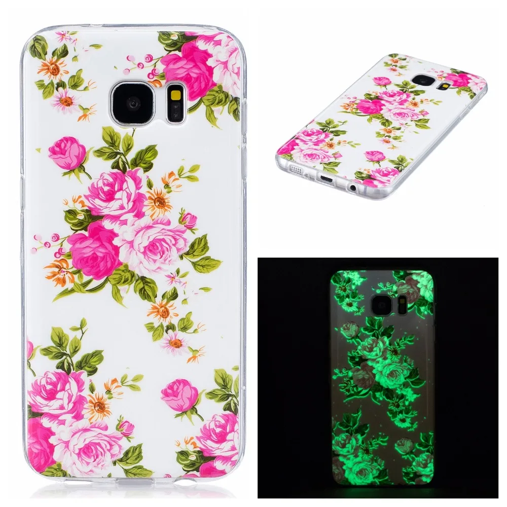Чехол для Samsung Galaxy S5 S6 S7 EDGE S8 Plus задняя крышка с мультяшным рисунком TPU прозрачный