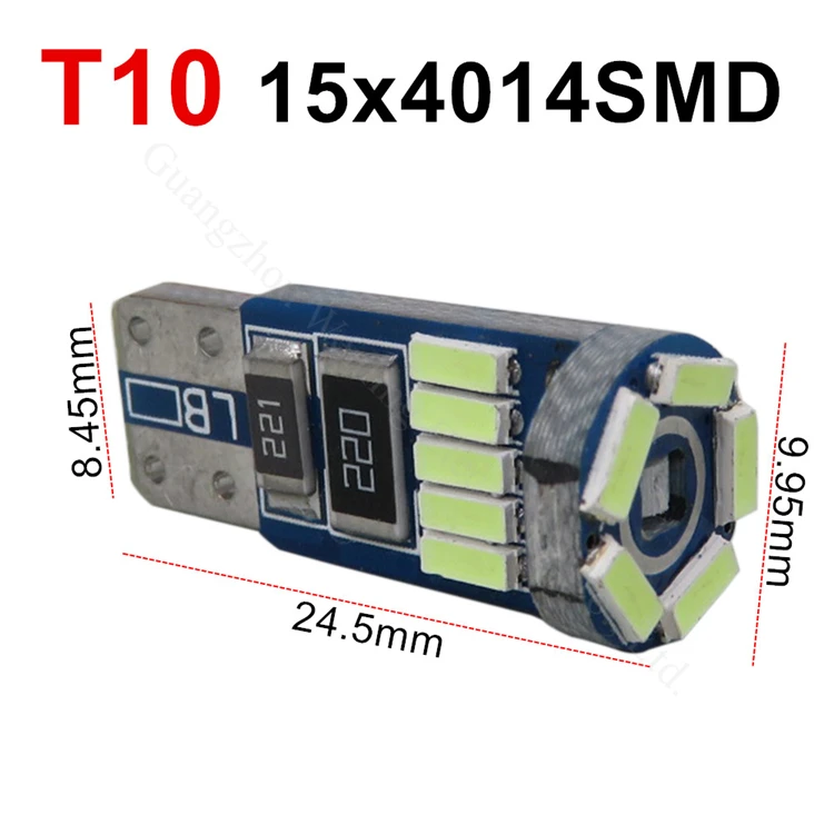 WLJH 4x Canbus автомобиля светодиодный T10 W5W 4014 SMD лампочка Фонарь 12v Авто Подсветка салона авто боковой габаритный парковка светильник лампы номер лицензии лампа