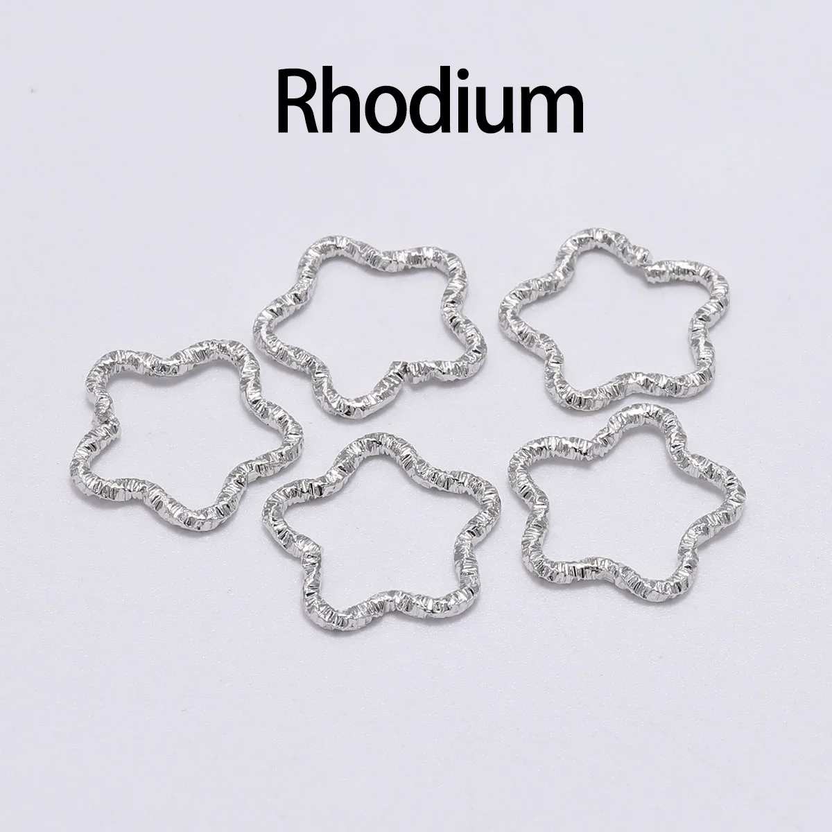 Rhodium-star 50-100 шт 8-20 мм серебряные круглые соединительные кольца витые Открытые Кольца jumprings разъем для ювелирных изделий Makings фурнитура DIY - Цвет: Rhodium-star