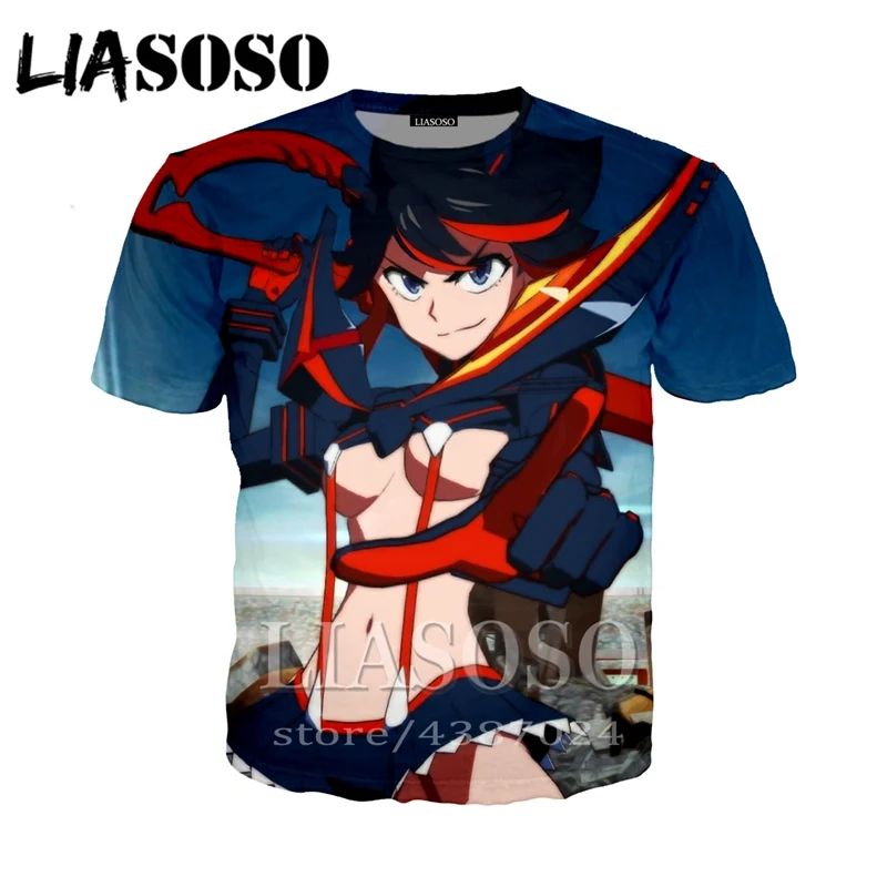 LIASOSO аниме Kill La 3d Футболка с принтом для мужчин и женщин Повседневная Harajuku