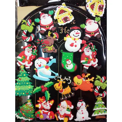 1 шт. милый Рождественский холодильник из ПВХ магнитный креативный мультяшный Снеговик Олень магниты на