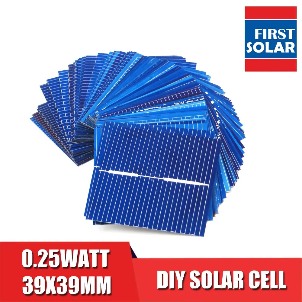 50 шт./лот солнечная панель Painel Cells DIY зарядное устройство из поликристаллического кремния Sunpower solar Bord 19 22 39 52 78 125 156 мм - Цвет: 39x39mm