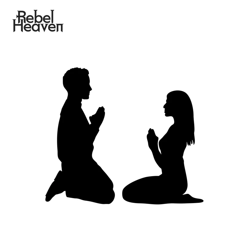 Забавная Автомобильная наклейка Rebel Heaven JDM THINK MUSIC молящая пара Kanji Luck RUNNING ALIEN