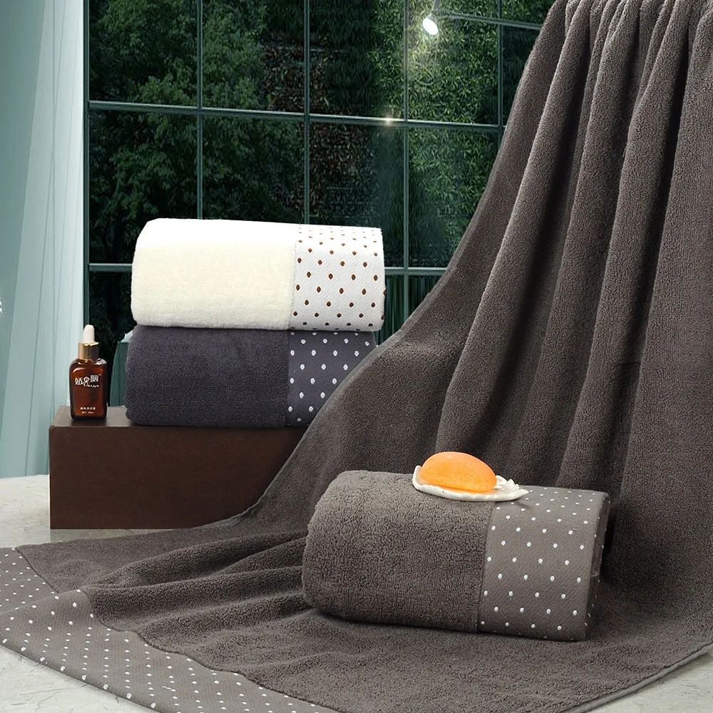 Хлопковое 32 прядное широкое Кованое полотенце для взрослых плотное мягкое