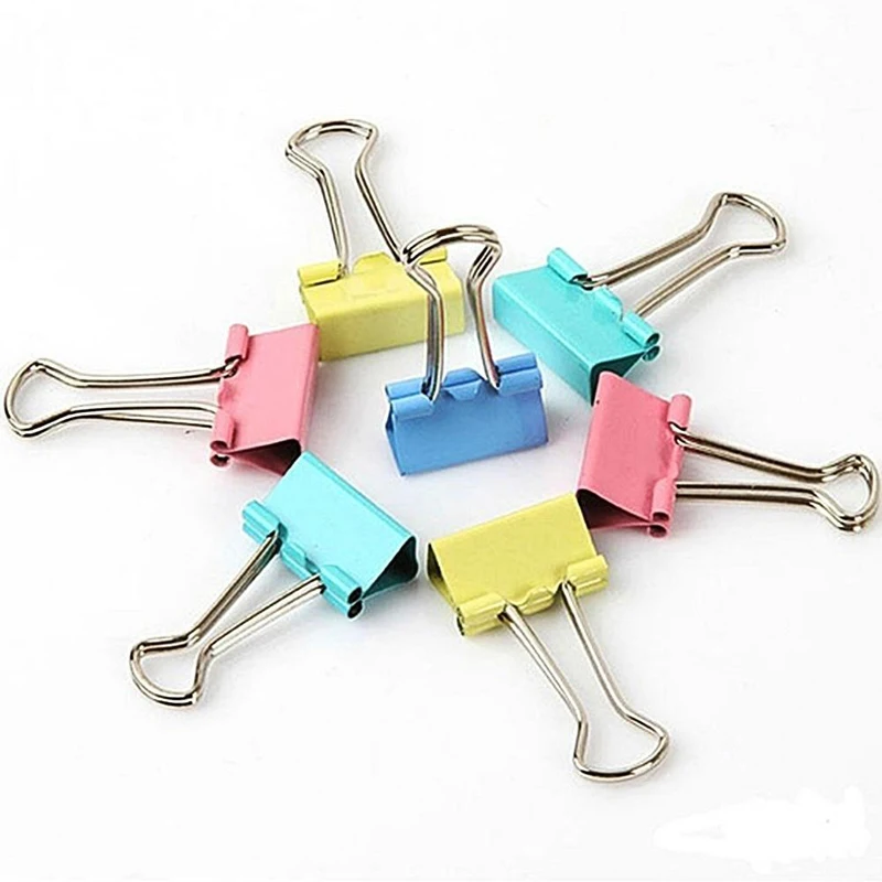 Горячая Распродажа 15 мм случайный цвет 10 цветов металлические папки для дома