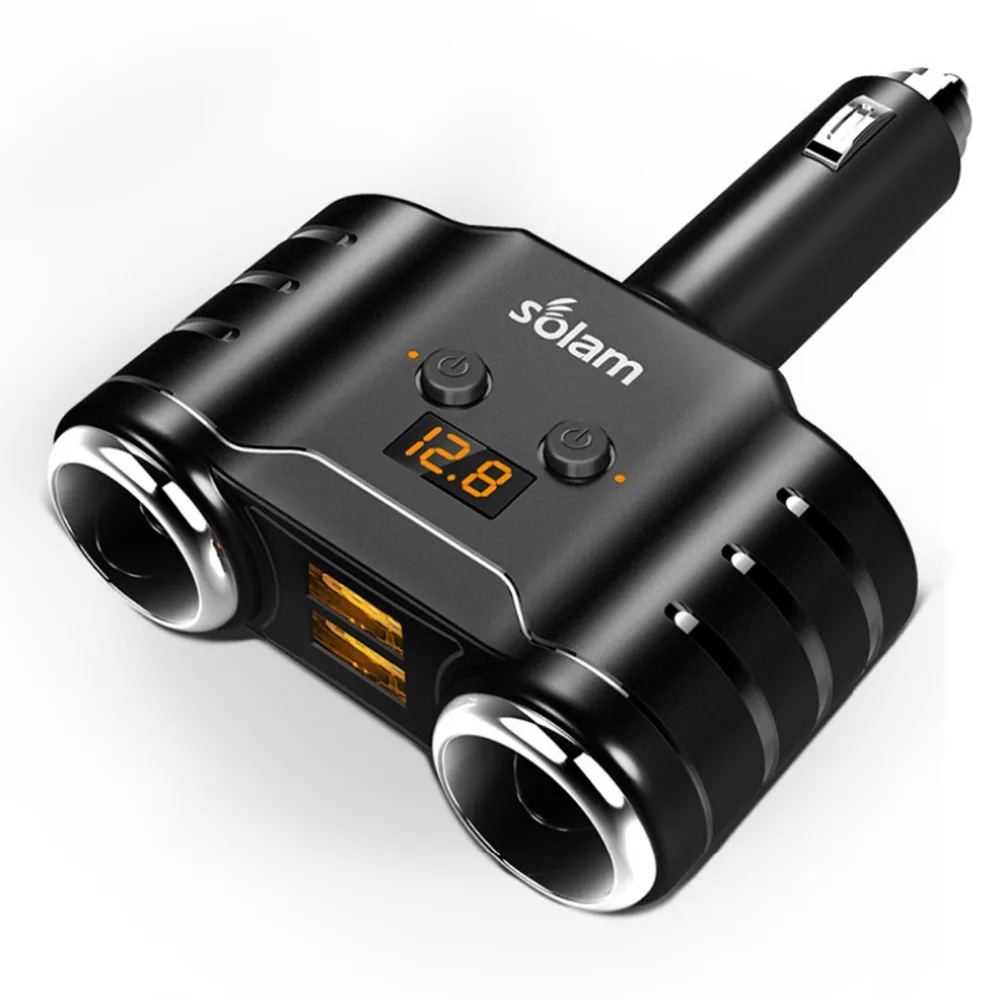 12 V-24 V Автомобильный USB Зарядное устройство розетка для автомобильного прикуривателя сплиттер адаптер зарядного устройства с двойным USB для быстрой зарядки 3.1A 120W