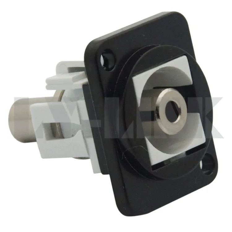 Новый стиль металла D Тип 3 5 мм аудио гнездо к гнезду разъем с металлическим