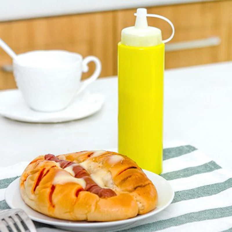Пластиковые squeeze соус бутылки приправы диспенсер кетчуп Горчичным соусом Уксус