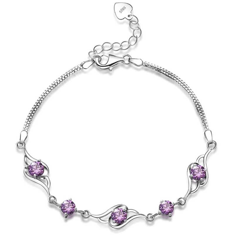 Очаровательная цепочка из настоящего стерлингового серебра 925 пробы класса AAA с