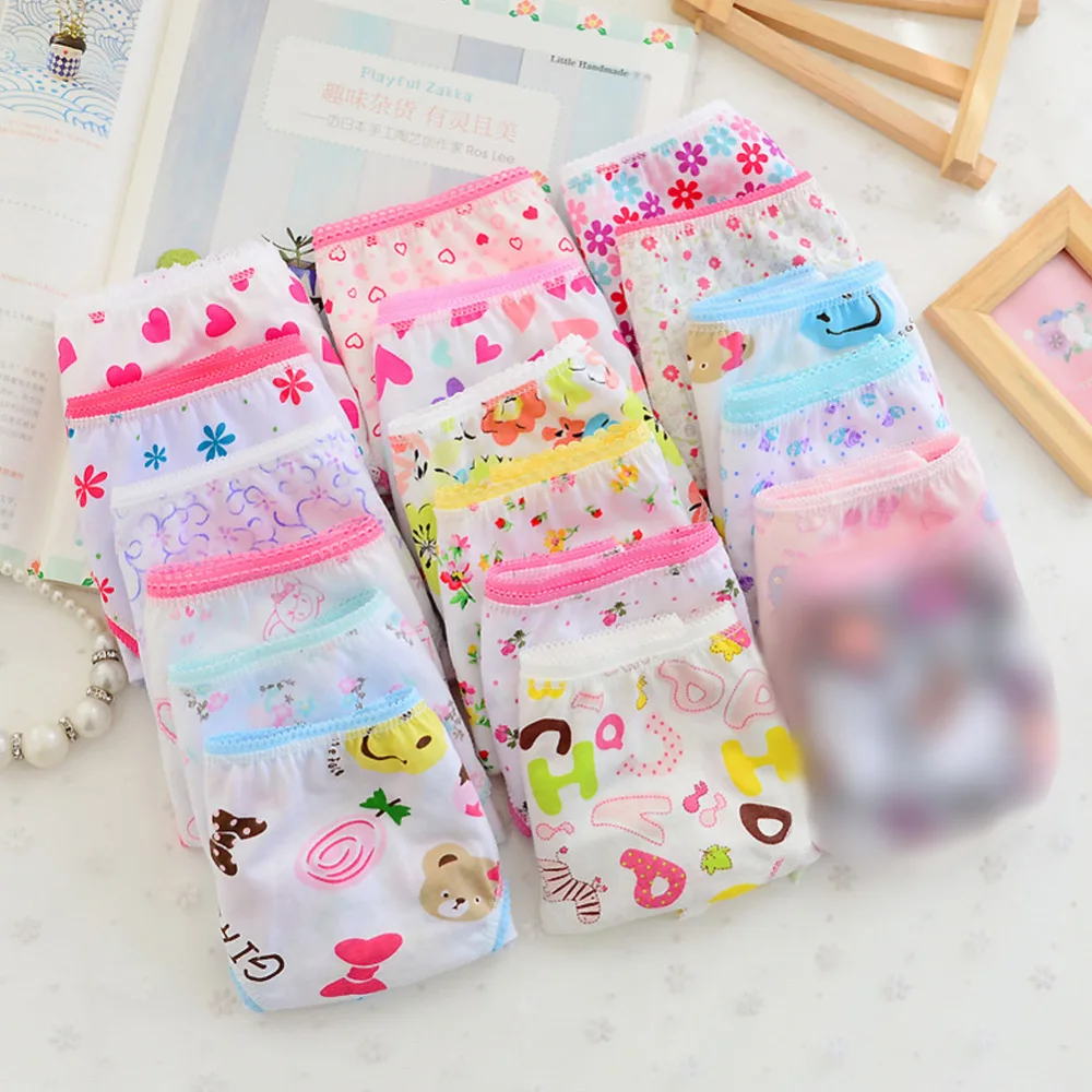 Новое модное милое нижнее белье для маленьких девочек 6 шт./упак. хлопковые трусы