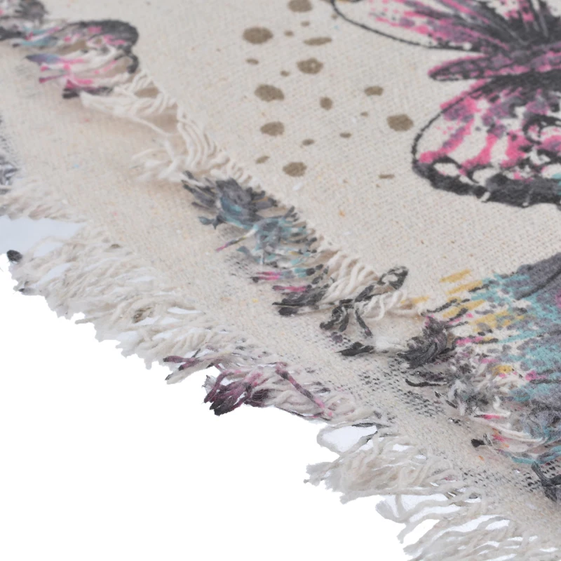 98*48 см льняная хлопковая ткань саржевая с бабочками для деревенских постельных