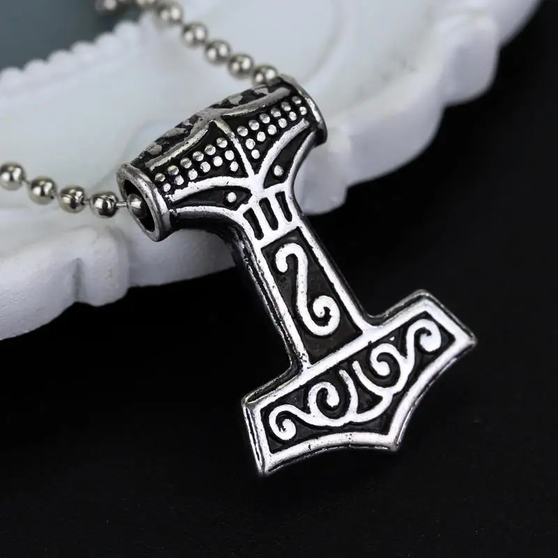 Ожерелье с подвеской Thor колье кулоном в стиле викингов для мужчин колье-чокер