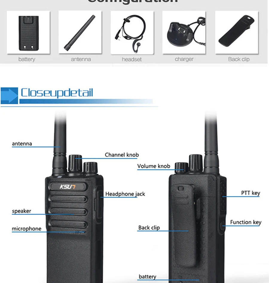 KSX30-SLS портативная рация 5 Вт 16CH UHF двухсторонняя рация для мобильного телефона