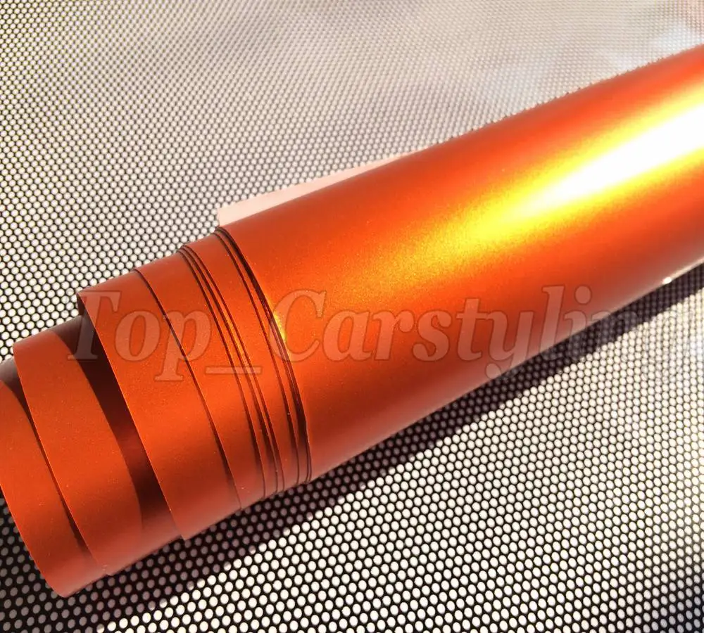 1.52x2 0 м/рулон оранжевые матовые хромированные фотообои высокого качества