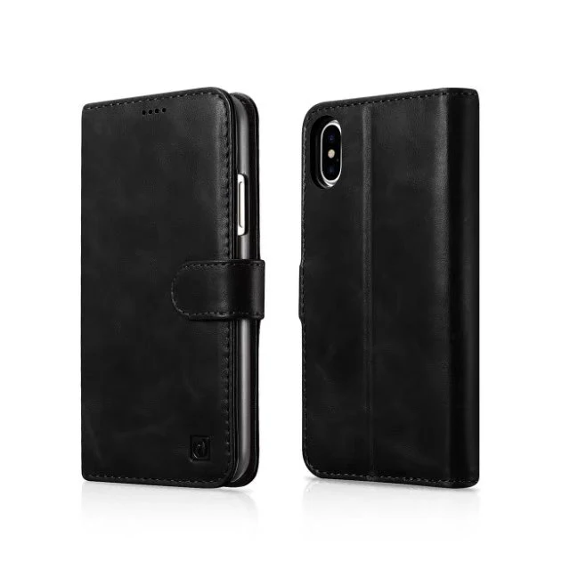 Оригинальный ICARER Премиум Натуральная кожа класс винтажный флип чехол для iPhoneX Xs