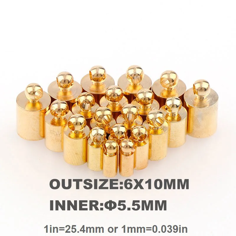 6x10mm 50pcs 50 шт. 5 цветов металлические застежки крючки шнуры концевые колпачки шнур для изготовления ювелирных изделий браслет ожерелье DIY ювелирных изделий - Цвет: 6x10mm 50pcs