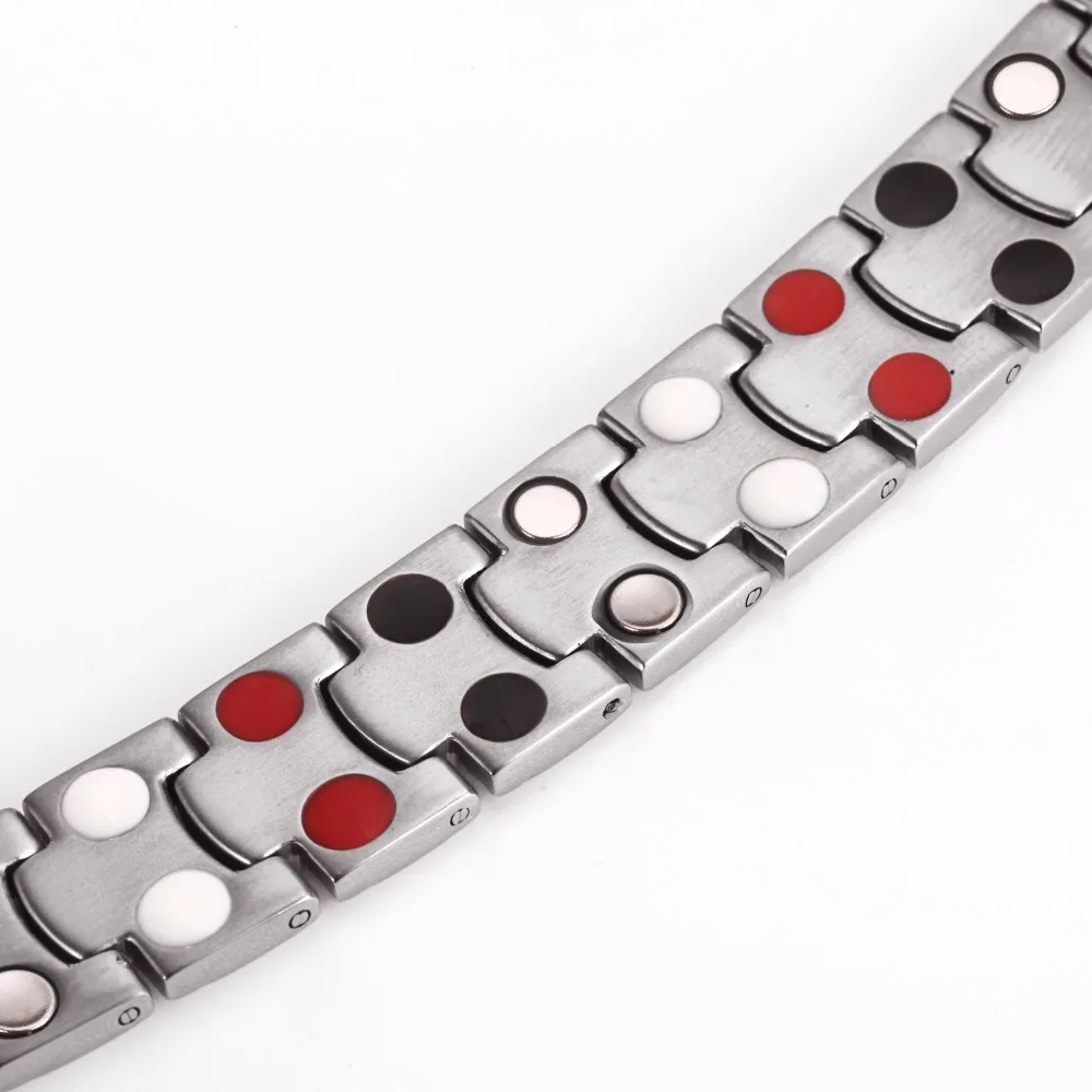 Rainso Для мужчин изделия био энергии золотой цвет магнитный браслет здоровья