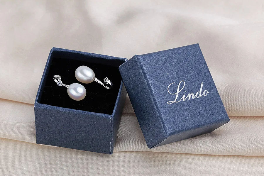 Lindo 5A, серьги-капли с натуральным пресноводным жемчугом, женская мода, 925 пробы, серебро, Женские Ювелирные изделия, твердые серебряные серьги, Висячие