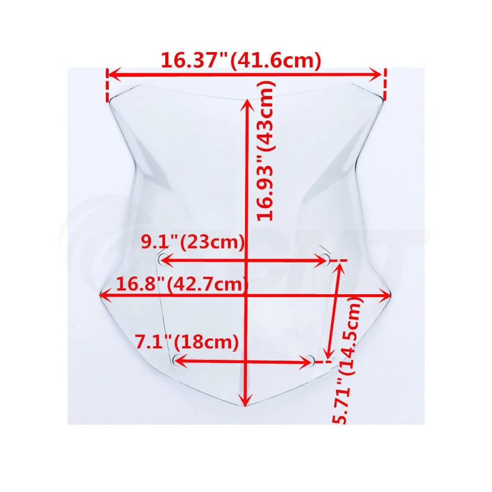 Прозрачная посадка лобового стекла для BMW R1200GS Adventure standard 2013 2017 16|Накладки и