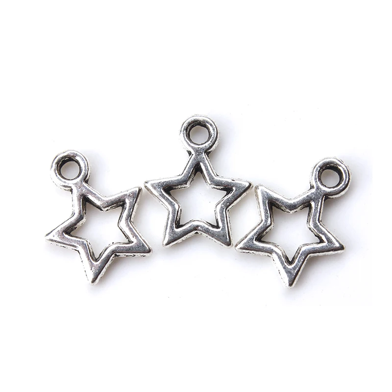 10 шт./лот 15x12 мм античный тройной кулон в виде звезды амулеты ожерелье браслет