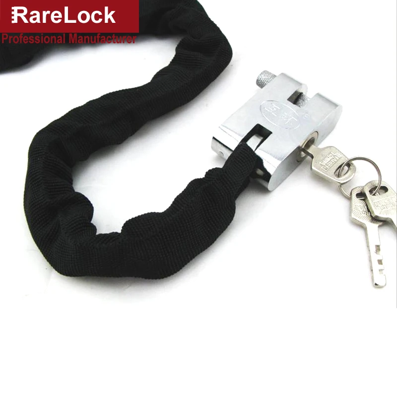 Замки цепи MMS427 с черной тканевой крышкой 3 размера для велосипеда мотоцикла