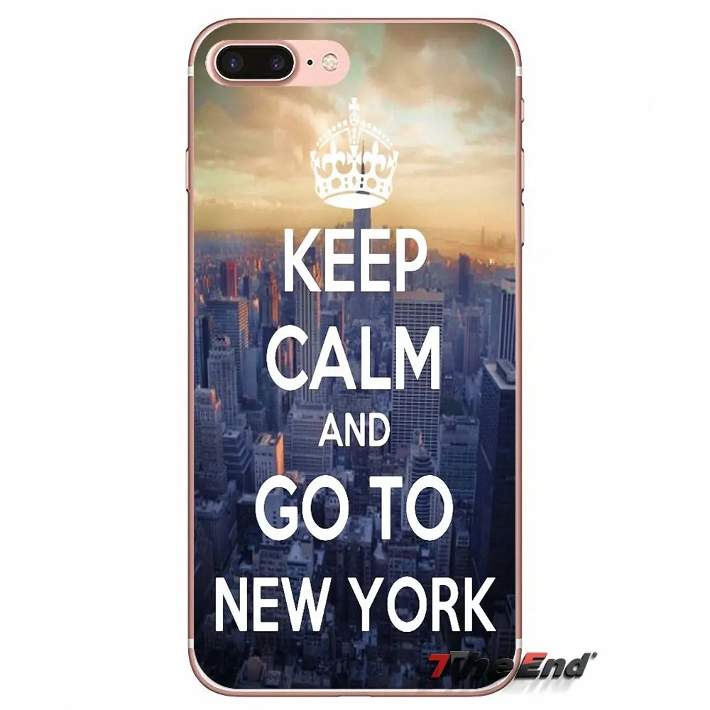Чехол для Телефона iPhone X 4 4S 5 5S 5C SE 6 6S 7 8 Plus Samsung Galaxy J1 J3 J5 J7 A3 A5 2016 2017 Keep Calm and go to New York NY