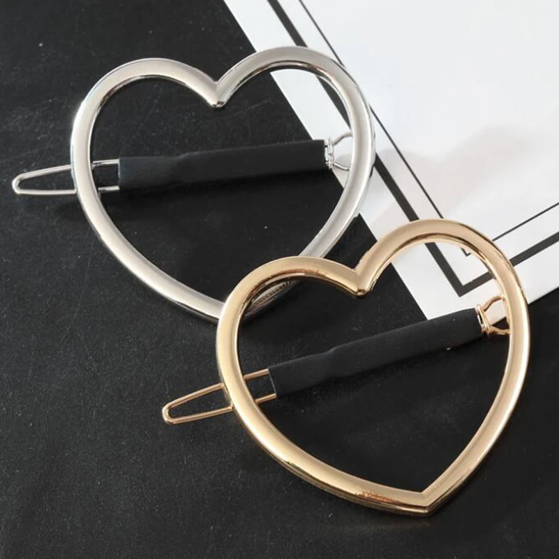 Shuangshuo Fashion Women Girls Hairpins Heart Hair Clip Metal Delicate Pin Decorations Jewelry Accessories |