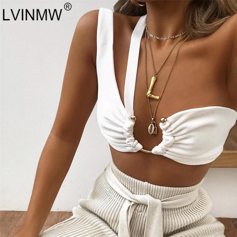 LVINMW пикантные белые топы на одно плечо без бретелек 2019 летние женские