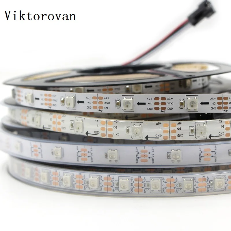 DC 5 в 12 В WS2811 WS2812B WS2812 IC SMD 5050 цифровая RGB полоса Водонепроницаемая мечта волшебный