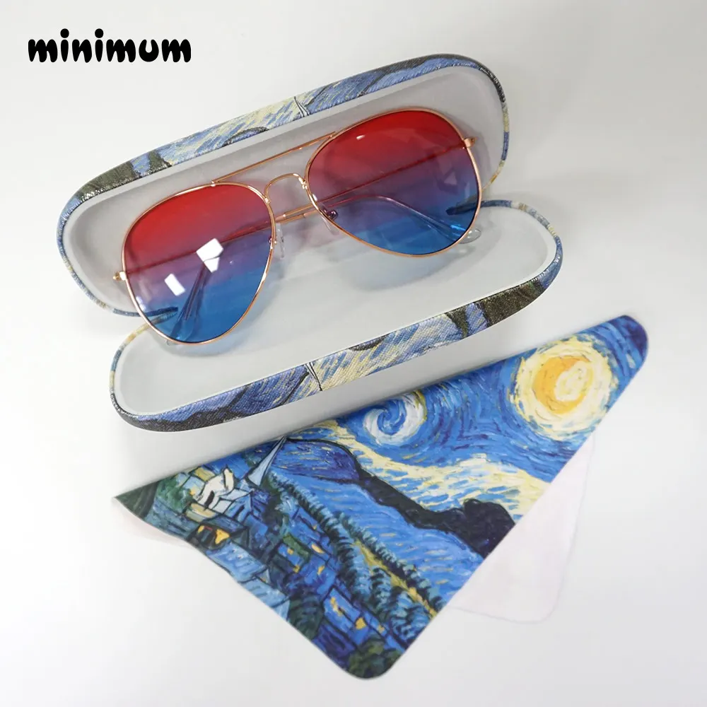 Минимальный ретро картина маслом очки ткань с солнцезащитными очками чехол из микрофибры чистые линзы пыли камера очиститель экрана мягкая замша