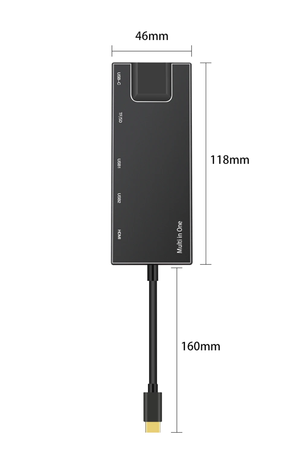 Док-станция Fealushon type C-HDMI USB3.0 RJ45 Gigabit PD Hub для ноутбука Macbook Pro hp DELL Surface lenovo samsung Dock