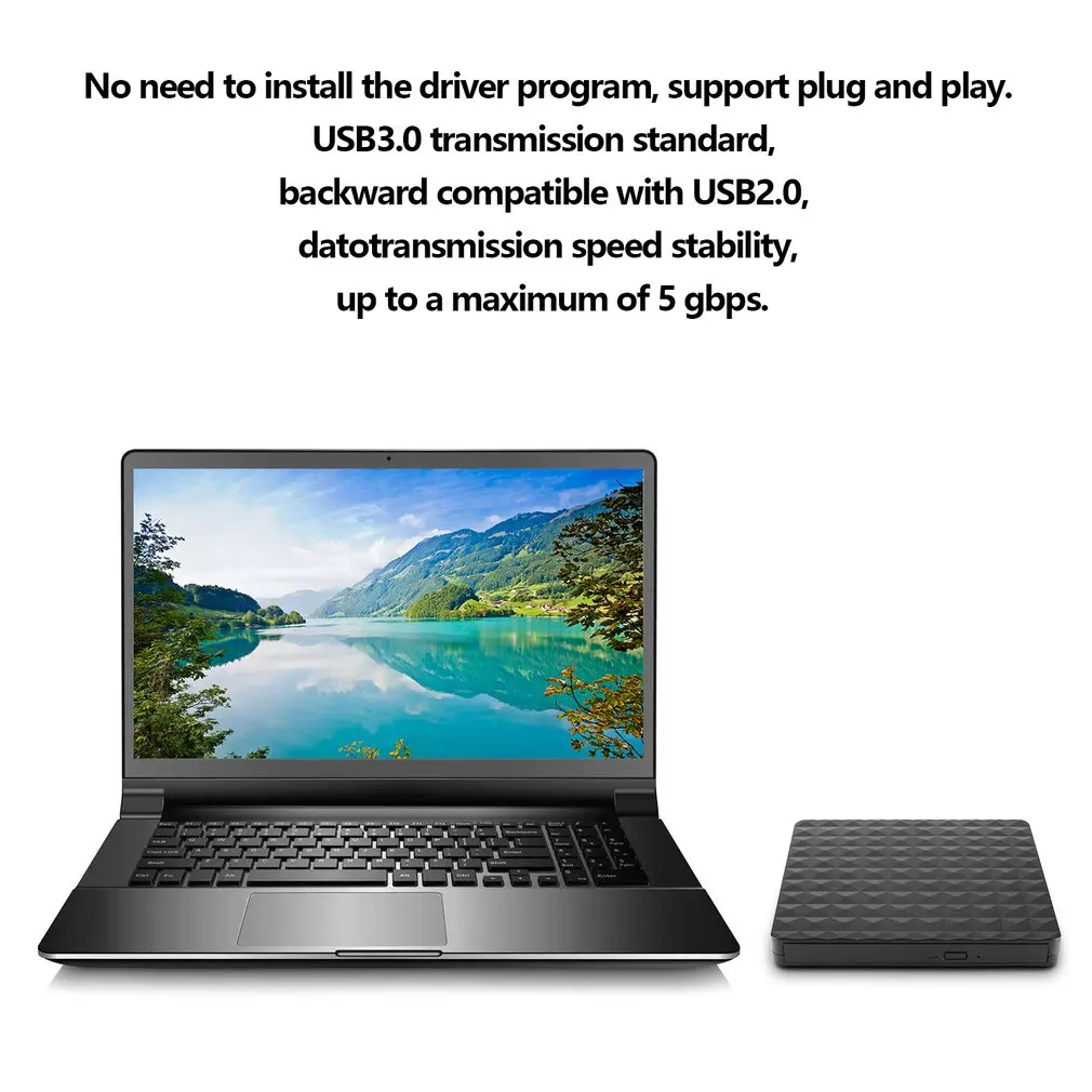 Хит USB 3,0 DVD рекордер Внешний Оптический привод DVD горелка Тонкий Ультра DVD-ROM плеер портативный присоска драйвер для ноутбука