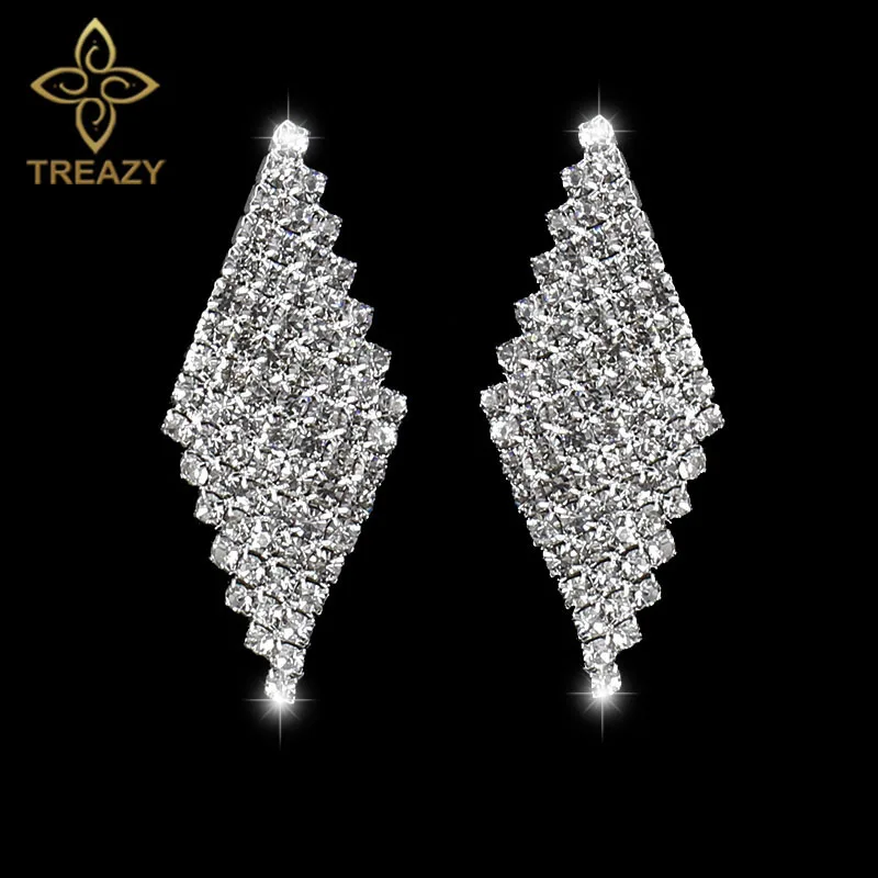 Женские серьги гвоздики серебряного цвета с кристаллами|crystal stud earrings|stud earringsstud