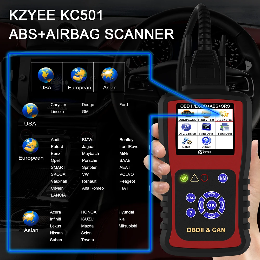 KZYEE KC501 автомобильный диагностический инструмент сканер для диагностики авто