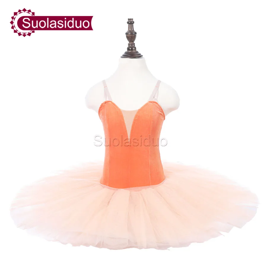 Girls Orange Professional Ballet Tutu Apperal The Nutcracker Performance Competition Dance Costumes Kids Skirt | Тематическая