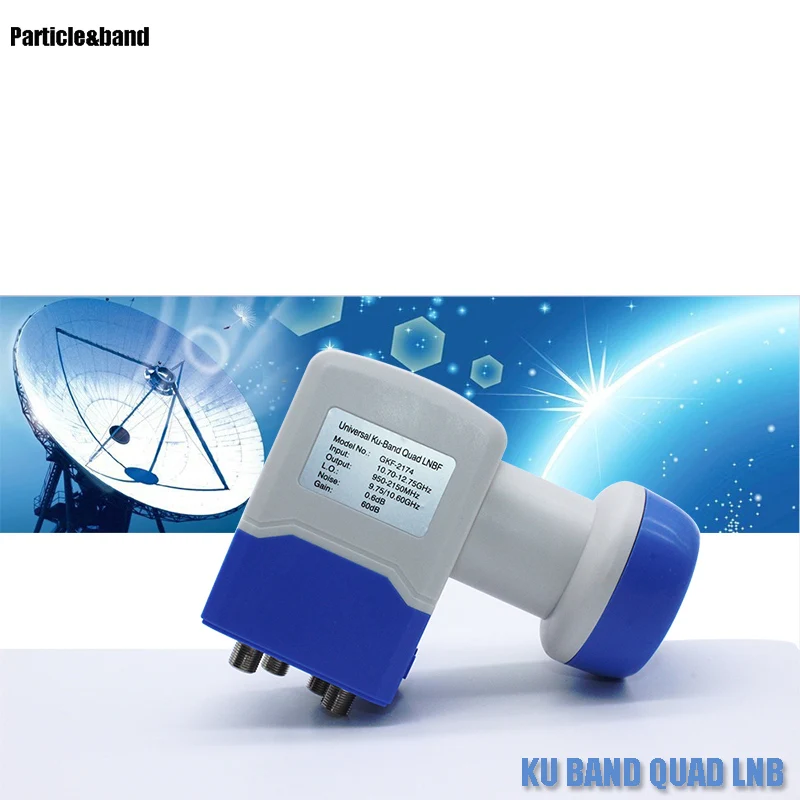 Усиления 60db Шум 0.6db Универсальный Quad LNB для спутникового ресивера Full HD цифровой ku