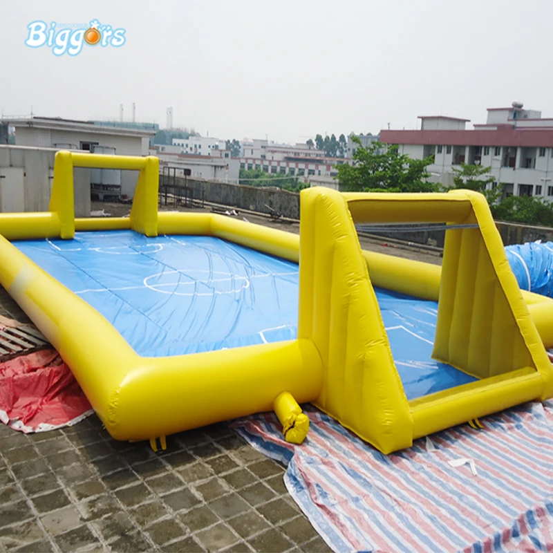 

Commercial PVC Hot Selling Inflatable Football Field Soapy Stadium With Base