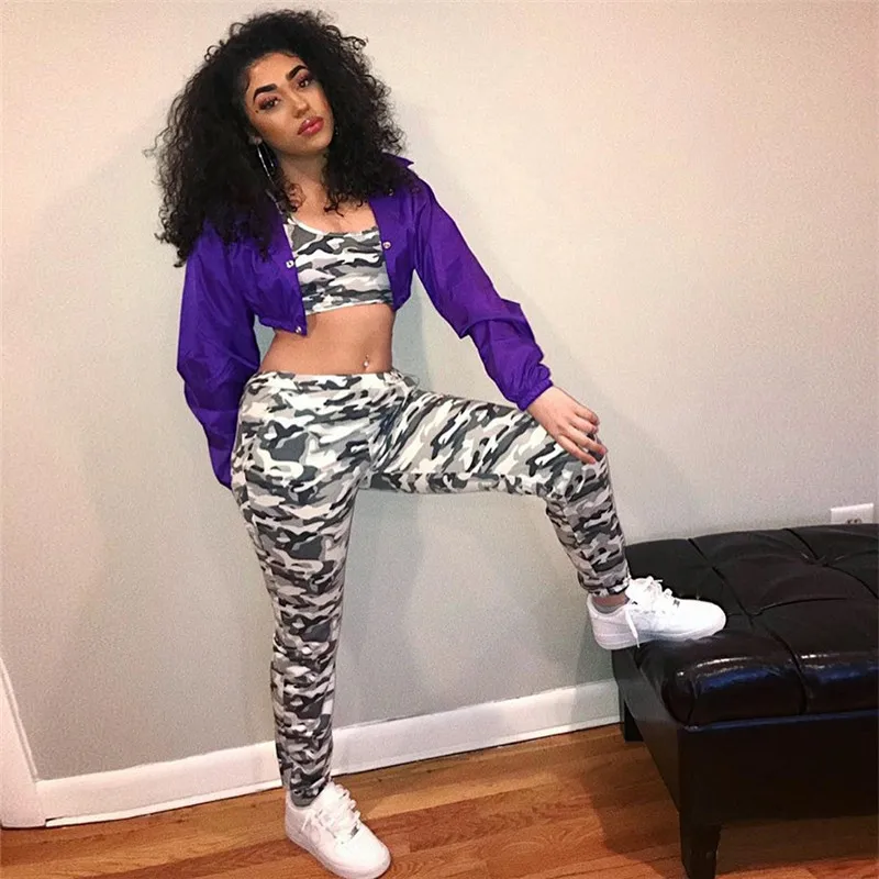 БЦ Укороченный свитшот Для женщин Мода Street wear оранжевый фиолетовый с длинным