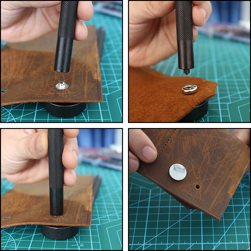 Кнопки монтажный инструмент заклепки крепежный комплект для DIY кожа ремесла