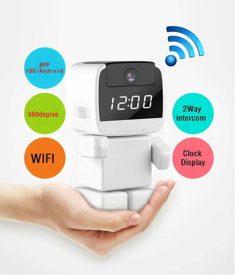 Yobangsecurity 960 P 360 градусов мини робот Wi-Fi Беспроводной P2P сети ip Камера Главная