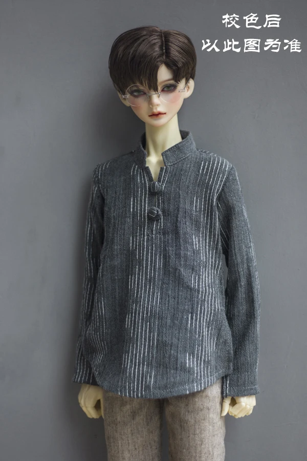 Кукольная одежда BJD подходит для 1/3 1/4 MSD DD в серых и синих полосах китайская