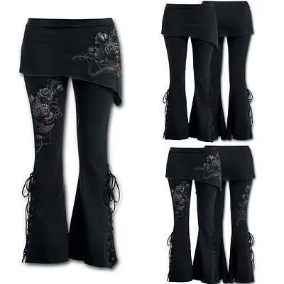 2017 новые женские цветочные брюки клеш стрейч хиппи бохо широкие палаццо размера