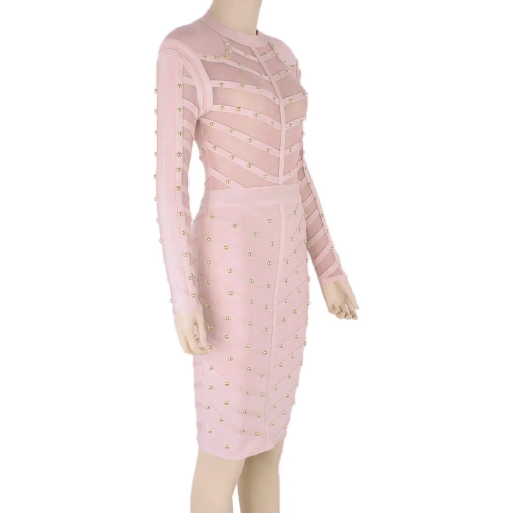 Женское облегающее платье с бисером в стиле Звезд | Женская одежда