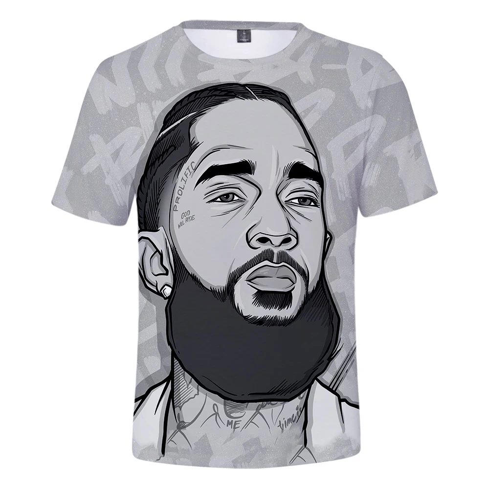 Nipsey hussle футболка уличная Harajuku 3D футболка мужская одежда короткий рукав Kpop топы тройники размера плюс уличный стиль